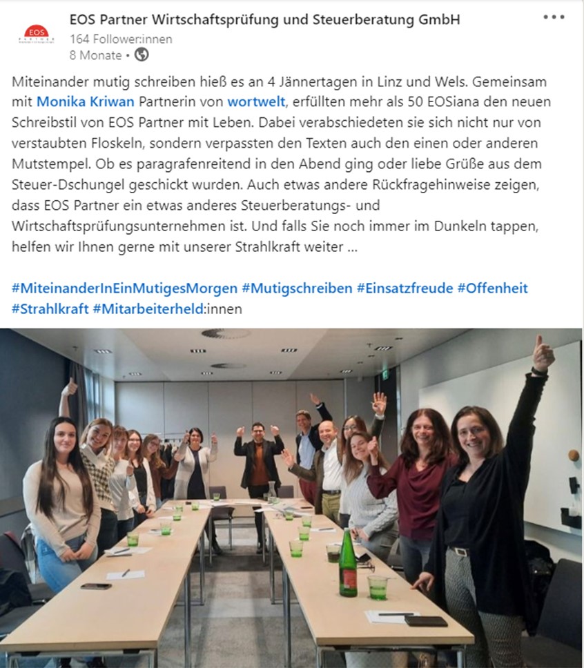 Social Media Post: Die Macht mutiger Sprache